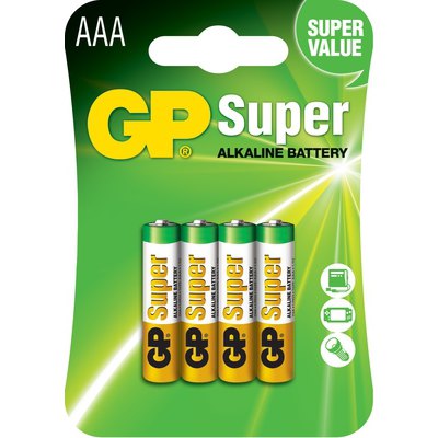 AAA alkaliska batterier (LR04) 1.5v 4-pack. Pris inklusive energiskatt.