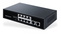 Driftsäker kraftfull 8-portars Gigabitswitch med Power Over Ethernet funktion. 2st non-PoE WAN portar.