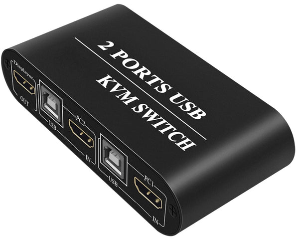 2-portars KVM-switch för HDMI-signal (upp till 4K upplösning i 30Hz) samt USB för t ex tangentbord och mus. Obs! Inkl 2st HDMI2.0(4k)-kablar samt 2st USB-kablar (avsedda för KVM-switchens ingångar från NVR/PC enheterna).